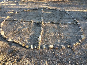 I made this Medicine Wheel  by my campsite at Cave Lake State Park.  