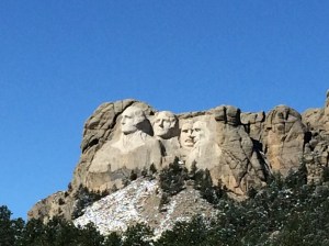 Presidents in the snow.