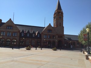 Cheyenne is still a hub of train activity, but the old train depot, front and center in downtown, is now remodeled and has become a museum.  
