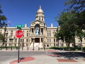 The Capitol Building!   And the stop sign! Now for me, that is charming.  :-)