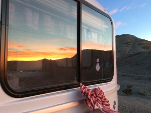 Reflection on the back window