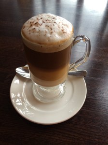 Latte with soy milk was the perfect desert for me.