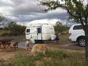 Our camp at Dead Horse Ranch State Park.