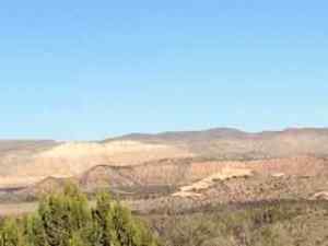 Its hard to recognize in the picture, but over to the right you can see a light color almost like stair steps. That's Tuzigoot.